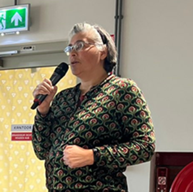Roxana Chandali spreekt op het stadsgesprek op donderdag 14 maart.