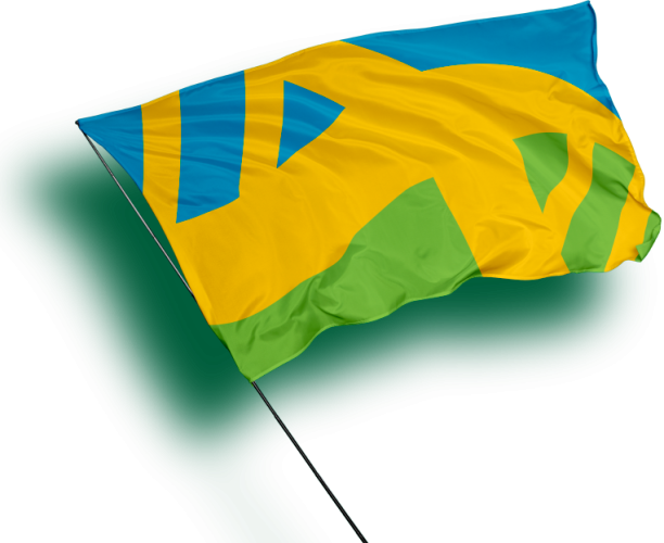 vlag van de rechten van de mens