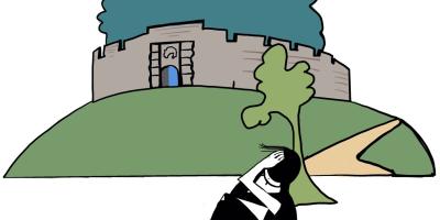 illustratie van figuur in nood